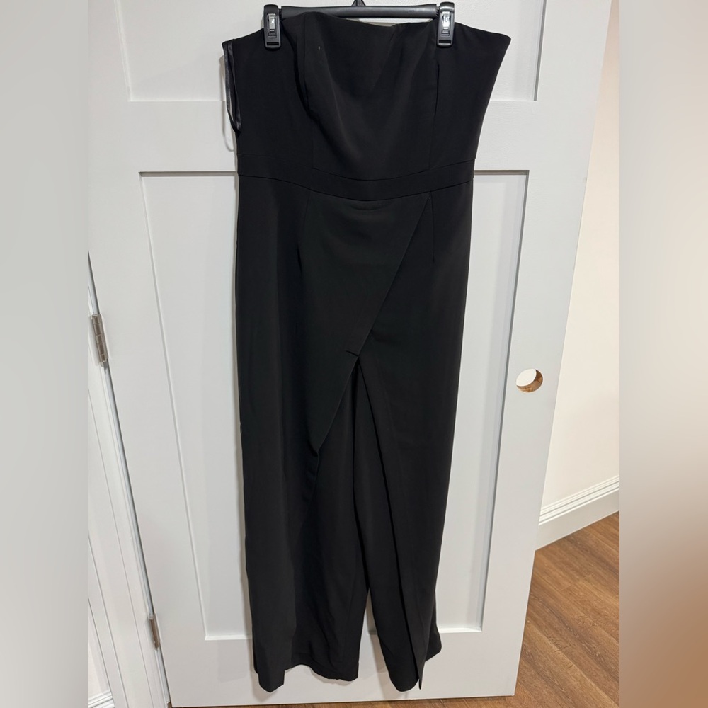 White House Black Market Classic Strapless Black Jumpsuit